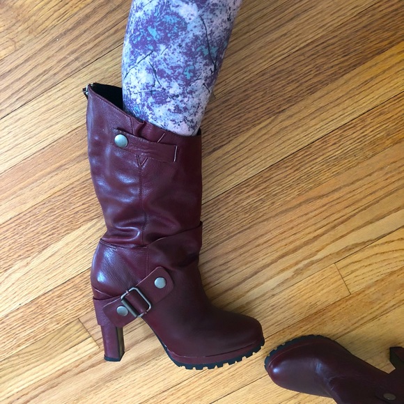 Dolce Vita Oxblood Red Midcalf Boots with Buckle and Zipper details NWOT - Picture 15 of 15